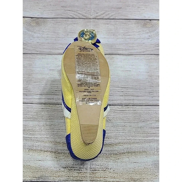 Disney Store Snow White Costume Dress Up Children's Shoes US 7/8 Gold Blue - Picture 8 of 11